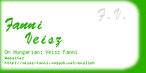 fanni veisz business card